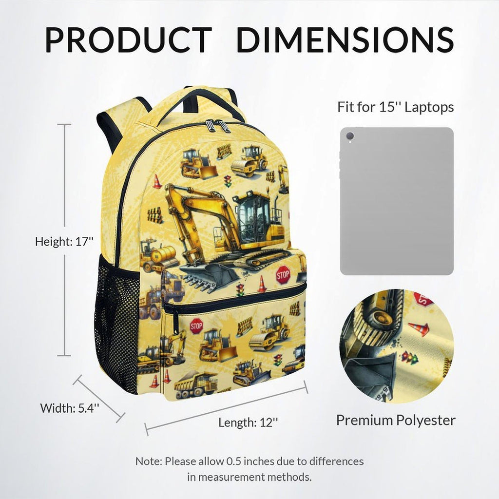 Boys Back Pack for Kids School Backpack with Airplane Print, 17 Inch Toddlers Bookbag with Padded Shoulder Straps, Lightweight Book Bag for Back to School Gifts