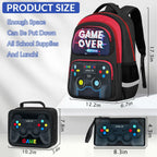School Backpack for Boys - Gamer Boys Backpack for Kids Children Teens Elementary Middle School - 17″ Video Game Bookbag Travel Back Pack for Age 6-18