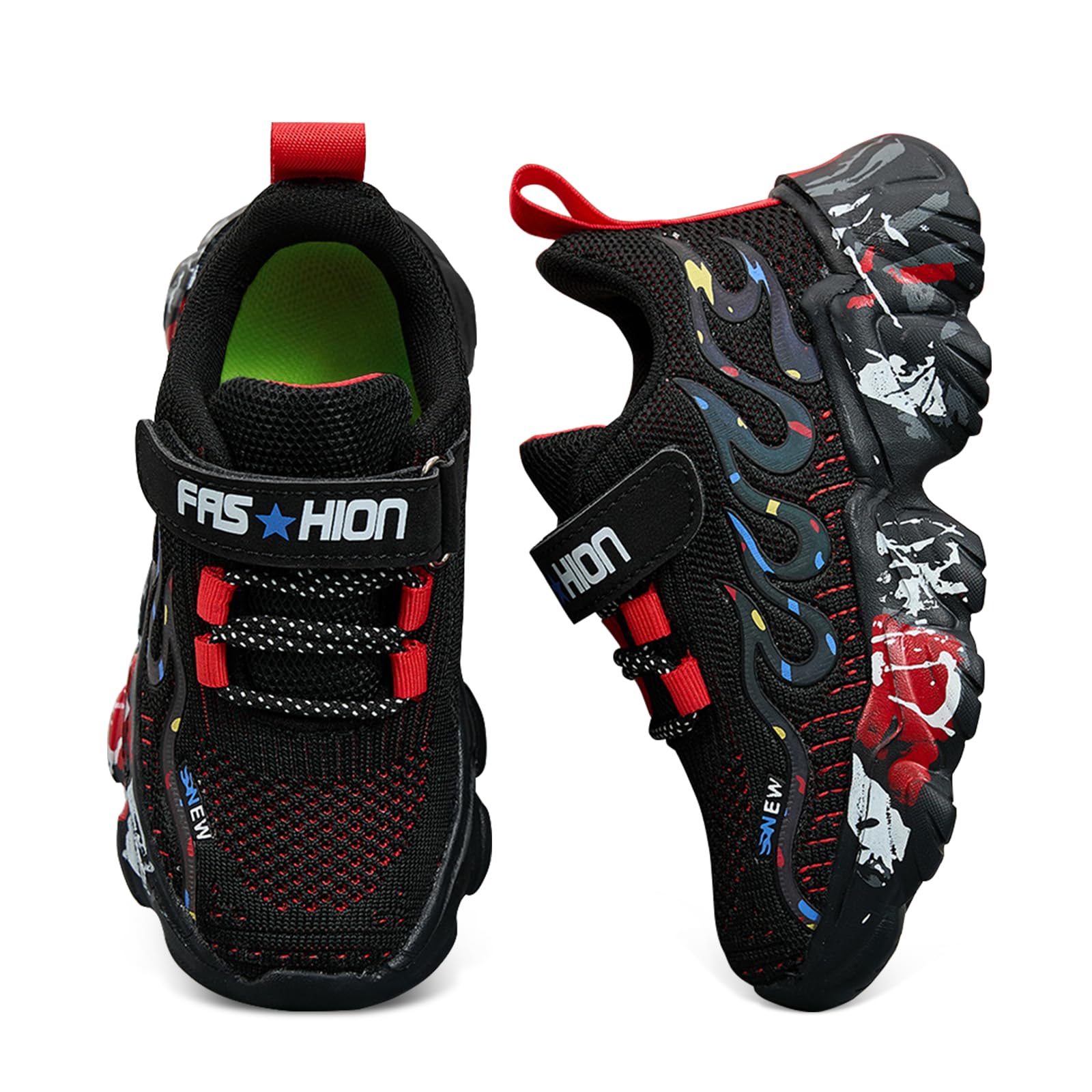 Uerymit Boys Girls Sneakers Slip On Athletic Running Shoes
