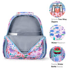 mibasies Kids Backpack for Girls: Girls Backpack 5-8 - Kindergarten Elementary School Bookbag for Girl - Flower Pink