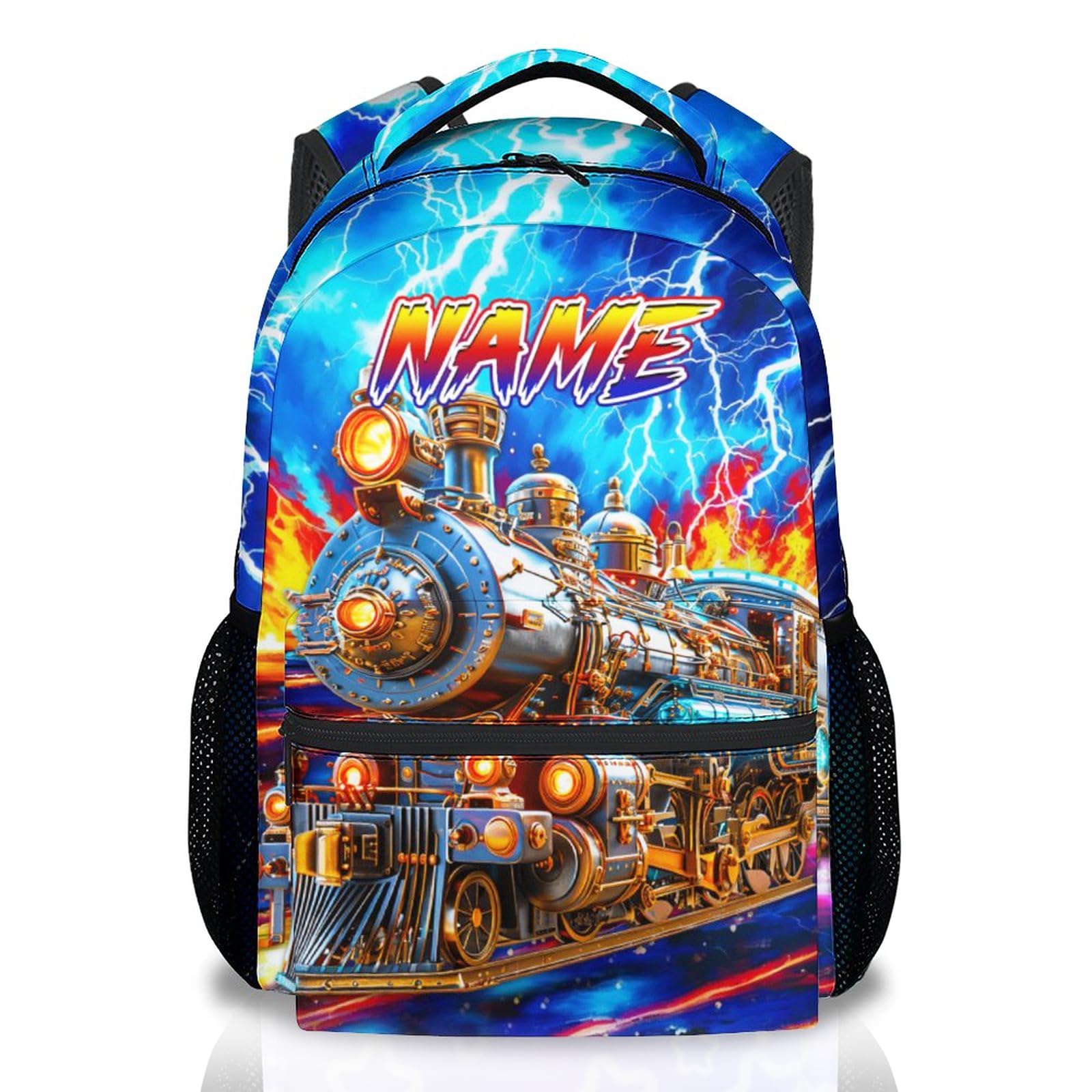 Dinosaur Backpack for Kids Personalized Boys Truck Bookbag with Name - 17 Inch Toddler School Bag with Padded Straps for Preschool Kindergarten Elementary