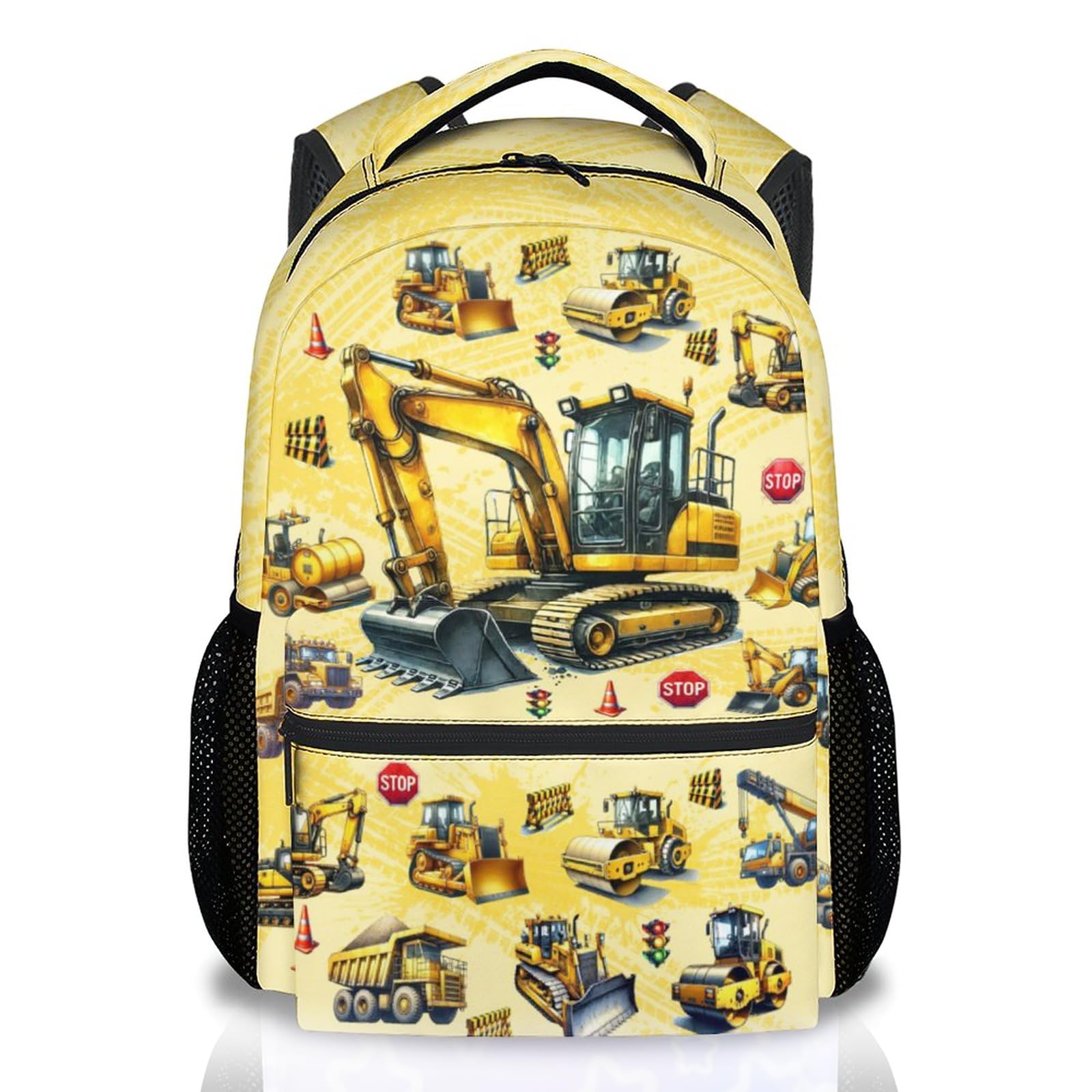Boys Back Pack for Kids School Backpack with Airplane Print, 17 Inch Toddlers Bookbag with Padded Shoulder Straps, Lightweight Book Bag for Back to School Gifts