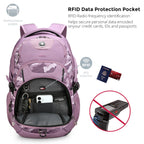 Swissdigital Design Laptop Backpack with USB Charging Port, Travel Backpack Fits 15.6 inches Computer, 31L College School Backpack for Men, Black | SD803-01