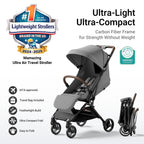 MAMAZING Ultra Air Lightweight Baby Travel Stroller with Carbon Fiber Frame, Compact & Airplane-Friendly, One-Handed Fold, 11.6 lbs, Perfect for Toddlers, Green