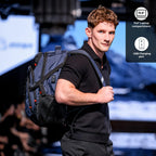 Swissdigital Design Laptop Backpack with USB Charging Port, Travel Backpack Fits 15.6 inches Computer, 31L College School Backpack for Men, Black | SD803-01
