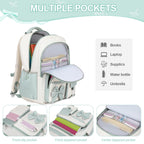 DIGOBAY Backpack for Girls, 3PCS Girls Backpack for School with Lunch Bag Pencil Case, Cute Kids Teens Bookbag for Kindergarten Elementary Preschool Middle School (Pink)