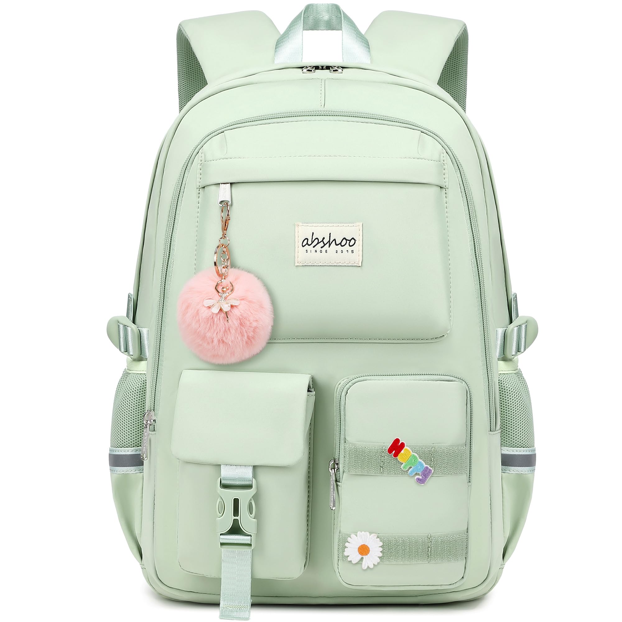 abshoo Big Student Laptop Backpack For College Women Middle High School Teen Girls Bookbag Travel Daypack (Black) | For College