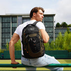 Swissdigital Design Laptop Backpack with USB Charging Port, Travel Backpack Fits 15.6 inches Computer, 31L College School Backpack for Men, Black | SD803-01