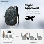 Swissdigital Design Laptop Backpack with USB Charging Port, Travel Backpack Fits 15.6 inches Computer, 31L College School Backpack for Men, Black | SD803-01