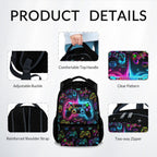 Boys Back Pack for Kids School Backpack with Airplane Print, 17 Inch Toddlers Bookbag with Padded Shoulder Straps, Lightweight Book Bag for Back to School Gifts