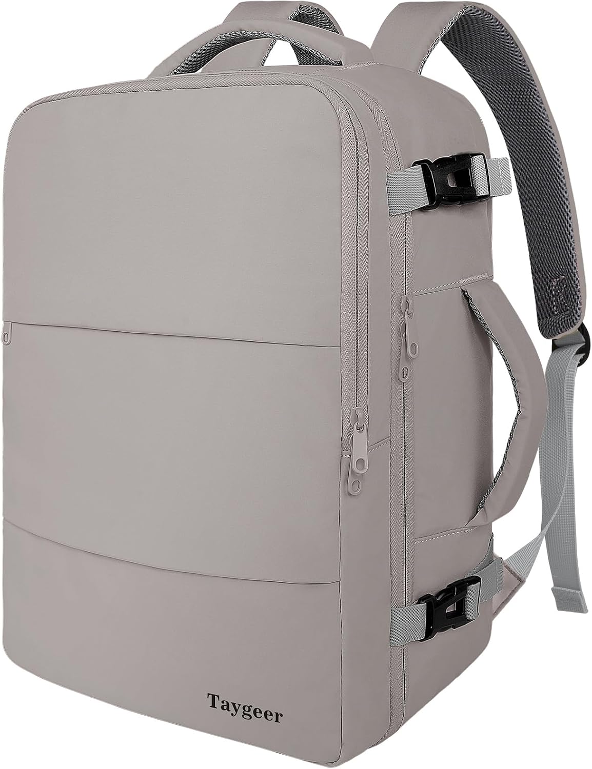 Taygeer Travel Laptop Backpack for Men Women, Airplane Approved Travel Backpack Suitcase with Water Bottle Pocket, Lightweight College 35l Luggage Bag 15.6inch Laptop Mochila Gifts for Business,Black