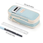 EASTHILL Big Capacity Pencil Case Large Pencil Pouch Stationery Pen Bag for Teen Girls-Green