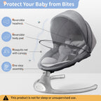 LAREX Baby Swing Infant Swing Electric Toddler Baby Rocker Portable for Newborn Boy Girl, 5 Sway Speeds with Remote Control, 10 Preset Melodies and Bluetooth, 0-6 Months Max 20 Lbs (Black)
