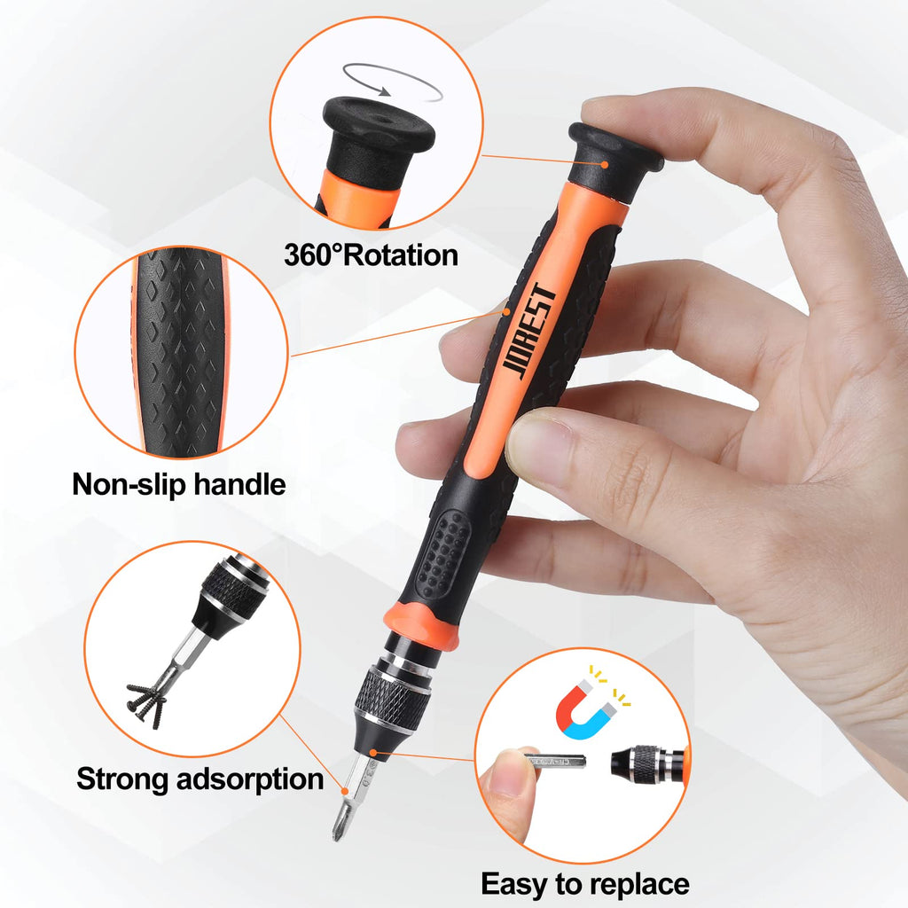 JOREST Small Precision Screwdriver Set with Torx Triwing Phillips, Mini Repair Tool Kit for Macbook, Computer, Laptop, PC, iPhone, PS5, Xbox, Switch, Glasses, Watch, Ring Doorbell, Electronics