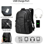ARCTIC HUNTER AH Business Laptop Backpack for Men Work Commuting, 30L Large Travel Carry On Backpack Flight Approved for Airplane, Professional College Backpacks Casual Daypack Black