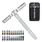 VMAN Ratchet Screwdriver Set, magnetic Screwdriver sets, S2 Steel Bits, DIY Combination Flexible Shaft, Suitable for Furniture Assembly, Precision Electrical Appliance Repair, Bicycle Tools