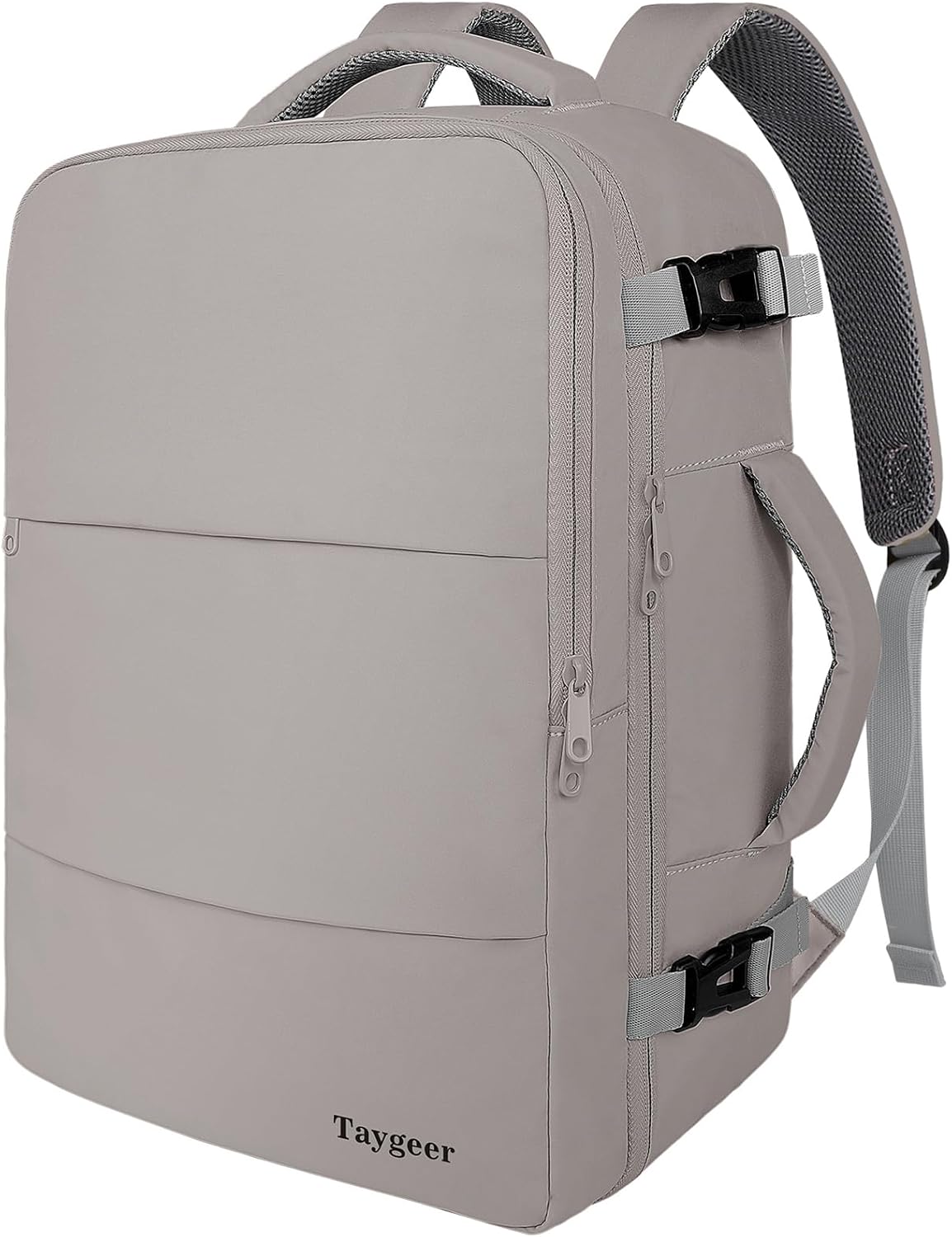 Taygeer Travel Laptop Backpack for Men Women, Airplane Approved Travel Backpack Suitcase with Water Bottle Pocket, Lightweight College 35l Luggage Bag 15.6inch Laptop Mochila Gifts for Business,Black