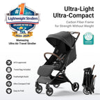 MAMAZING Ultra Air Lightweight Baby Travel Stroller with Carbon Fiber Frame, Compact & Airplane-Friendly, One-Handed Fold, 11.6 lbs, Perfect for Toddlers, Green