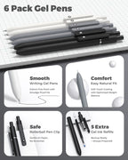 Four Candies 39 PCS Aesthetic Stationery Set with Cute Pen Case, College Supplies and Nursing Essentials, 12 Pastel Highlighters, 5 Black Gel Pens, 6 Mechanical Pencils, Pink