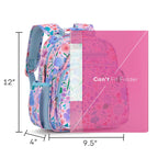 mibasies Kids Backpack for Girls: Girls Backpack 5-8 - Kindergarten Elementary School Bookbag for Girl - Flower Pink