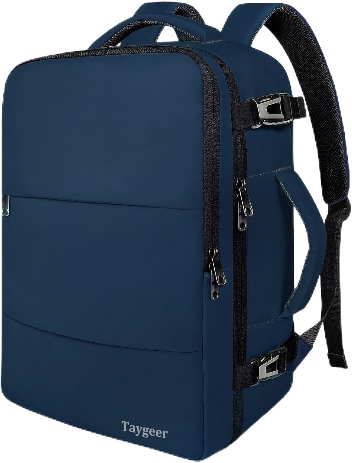 Taygeer Travel Laptop Backpack for Men Women, Airplane Approved Travel Backpack Suitcase with Water Bottle Pocket, Lightweight College 35l Luggage Bag 15.6inch Laptop Mochila Gifts for Business,Black