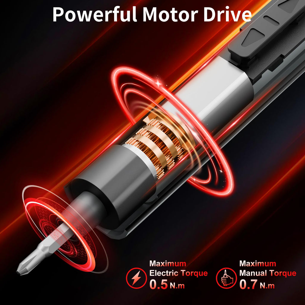 SHARDEN Mini Electric Screwdriver, 29 in 1 Small Electric Screw Driver Kit with 24 Magnetic Bits, Precision Cordless Repair Tool for Phone, Camera, Laptop, Watch