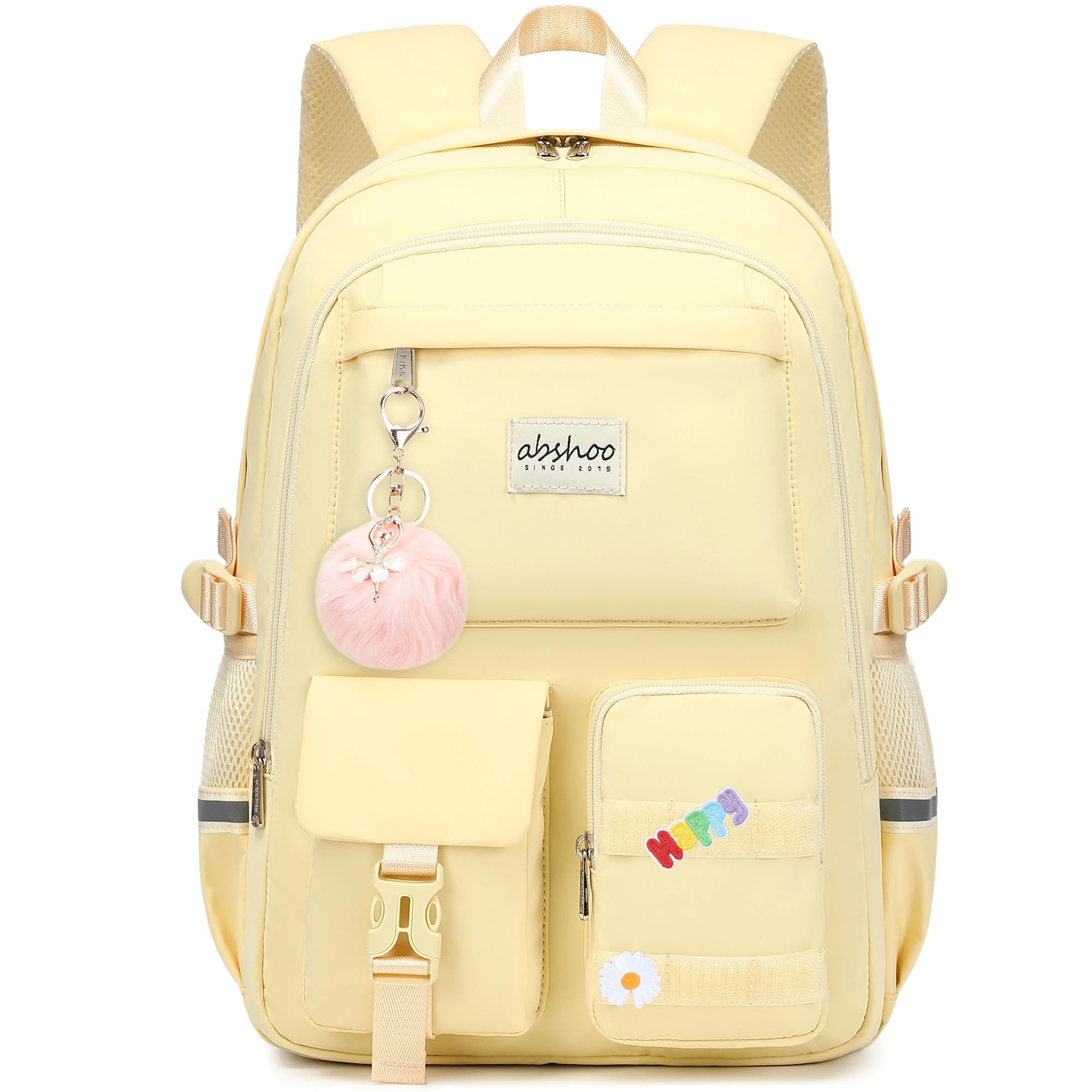 abshoo Big Student Laptop Backpack For College Women Middle High School Teen Girls Bookbag Travel Daypack (Black) | For College