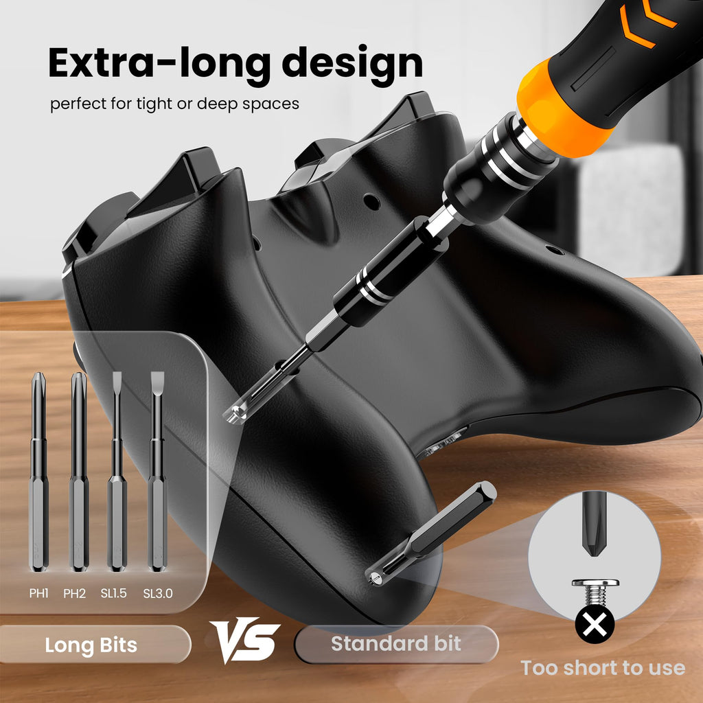 JOREST Small Precision Screwdriver Set with Torx Triwing Phillips, Mini Repair Tool Kit for Macbook, Computer, Laptop, PC, iPhone, PS5, Xbox, Switch, Glasses, Watch, Ring Doorbell, Electronics