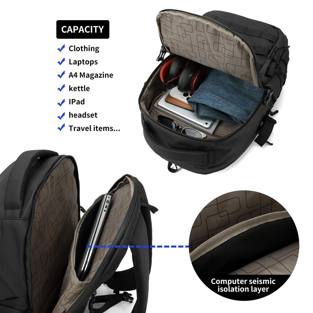 Wotony Military tactical backpack, backpack for men black small tactical assault bag