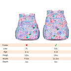 mibasies Kids Backpack for Girls: Girls Backpack 5-8 - Kindergarten Elementary School Bookbag for Girl - Flower Pink