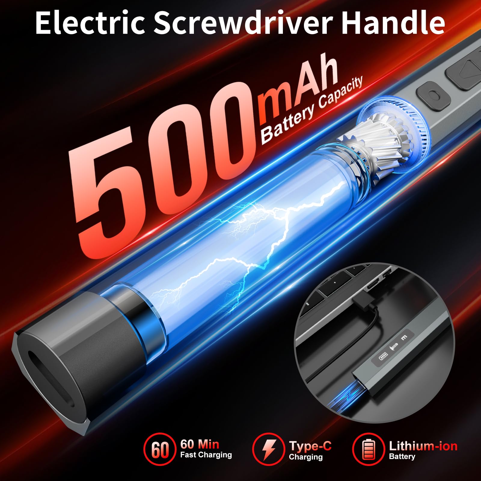 SHARDEN Mini Electric Screwdriver, 29 in 1 Small Electric Screw Driver Kit with 24 Magnetic Bits, Precision Cordless Repair Tool for Phone, Camera, Laptop, Watch