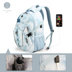 Swissdigital Design Laptop Backpack with USB Charging Port, Travel Backpack Fits 15.6 inches Computer, 31L College School Backpack for Men, Black | SD803-01