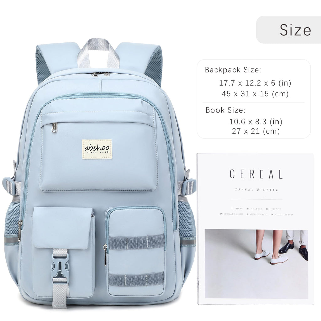 abshoo Big Student Laptop Backpack For College Women Middle High School Teen Girls Bookbag Travel Daypack (Black) | For College