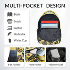 Boys Back Pack for Kids School Backpack with Airplane Print, 17 Inch Toddlers Bookbag with Padded Shoulder Straps, Lightweight Book Bag for Back to School Gifts