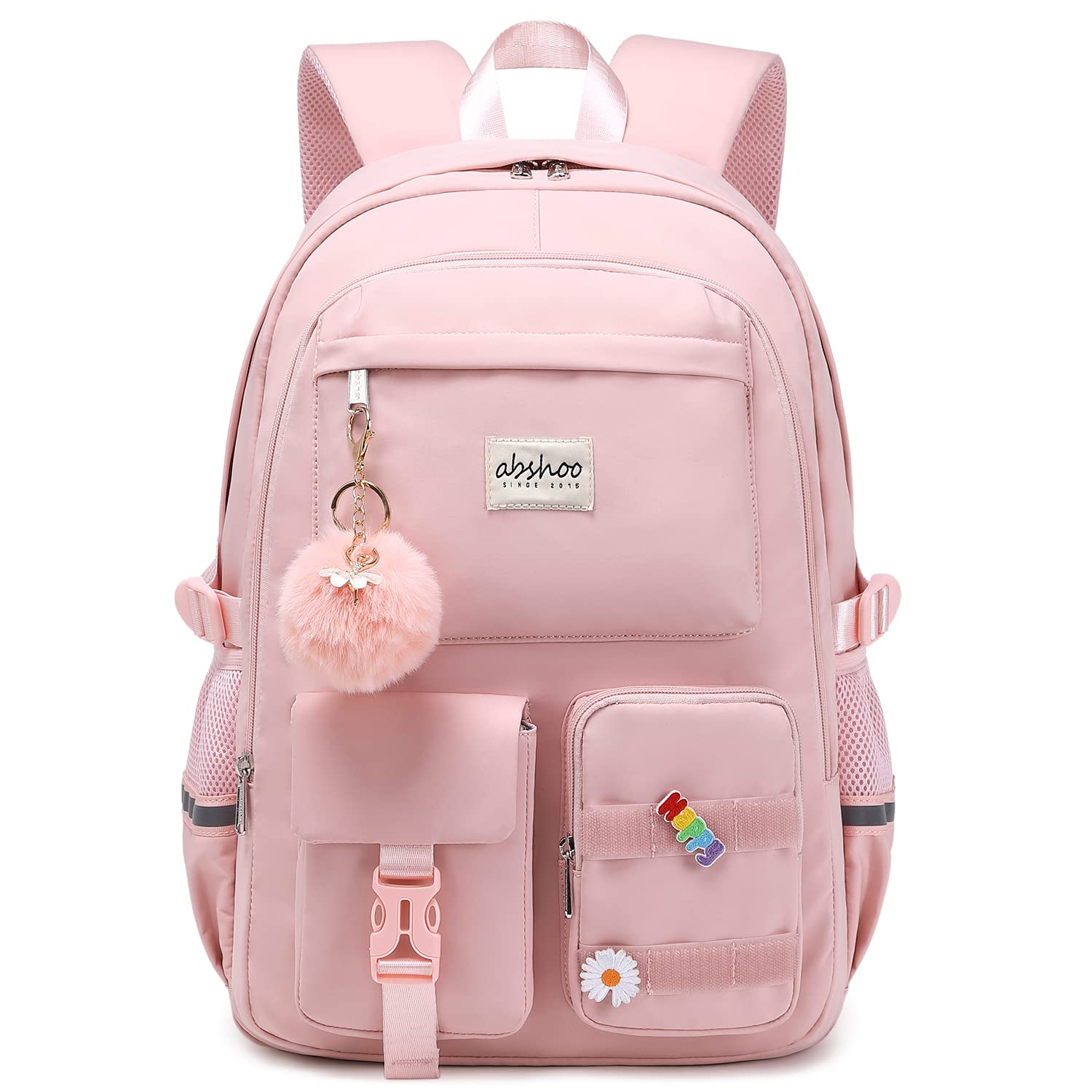 abshoo Big Student Laptop Backpack For College Women Middle High School Teen Girls Bookbag Travel Daypack (Black) | For College