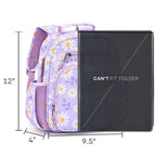 mibasies Kids Backpack for Girls: Girls Backpack 5-8 - Kindergarten Elementary School Bookbag for Girl - Flower Pink