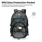 Swissdigital Design Laptop Backpack with USB Charging Port, Travel Backpack Fits 15.6 inches Computer, 31L College School Backpack for Men, Black | SD803-01