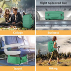 Taygeer Travel Laptop Backpack for Men Women, Airplane Approved Travel Backpack Suitcase with Water Bottle Pocket, Lightweight College 35l Luggage Bag 15.6inch Laptop Mochila Gifts for Business,Black