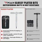 VMAN Ratchet Screwdriver Set, magnetic Screwdriver sets, S2 Steel Bits, DIY Combination Flexible Shaft, Suitable for Furniture Assembly, Precision Electrical Appliance Repair, Bicycle Tools
