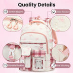 PRLINJSK Girls Backpack，Cute School Backpack for Girls Kids Teens，Kawaii Bookbag for Primary Elementary，Purple