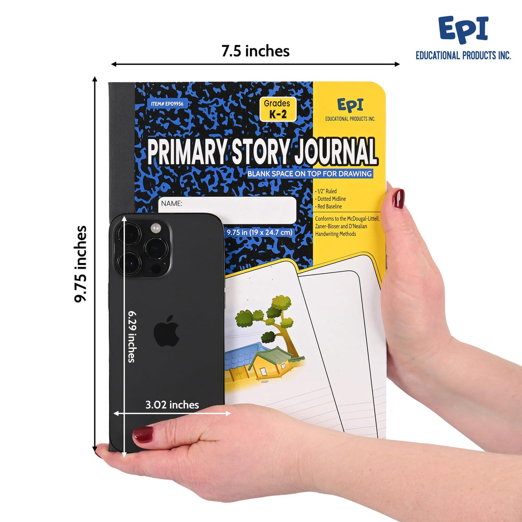 4 Pack - EPI Marble Hardcover Wide Ruled Composition Notebook | 200 Pages (100 Sheets), 9.75 x 7.5 in, Sturdy Sewn Binding | School, Office, Journaling, Notes