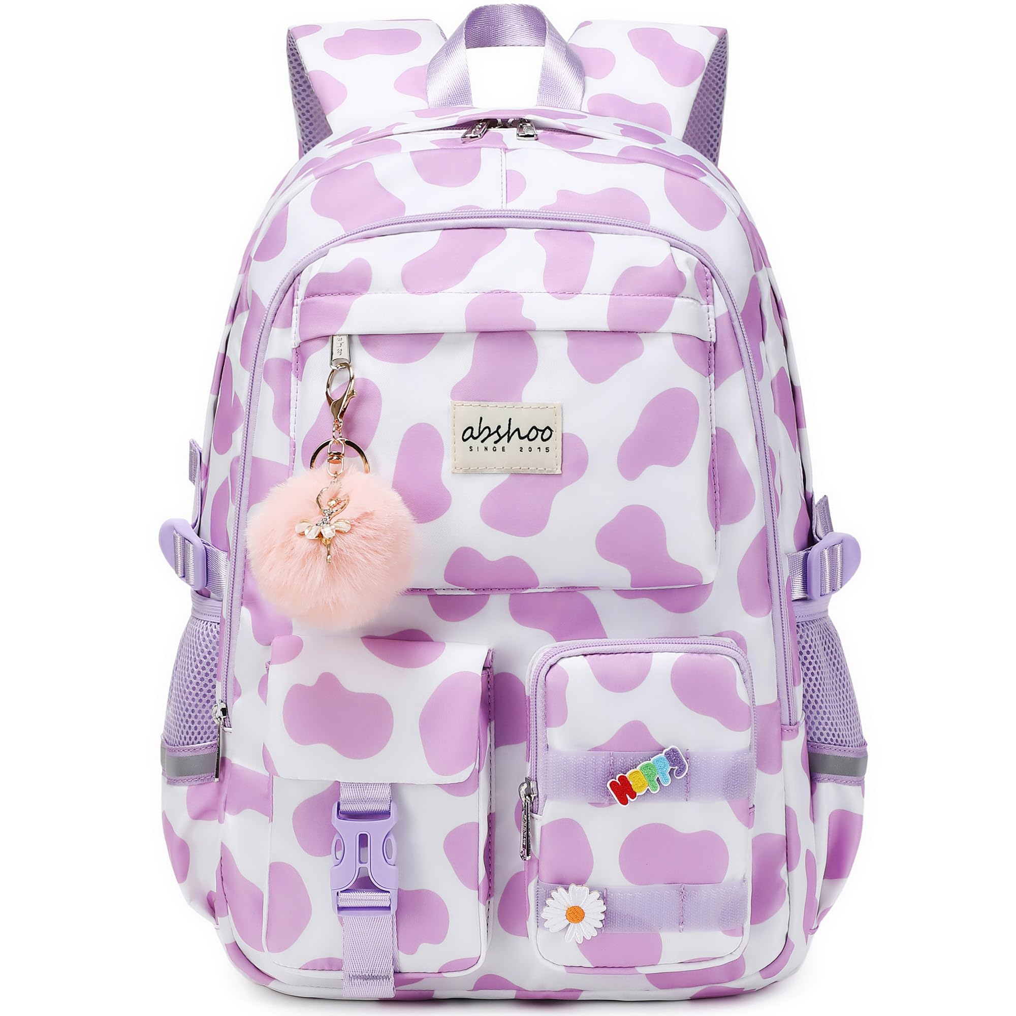 abshoo Big Student Laptop Backpack For College Women Middle High School Teen Girls Bookbag Travel Daypack (Black) | For College