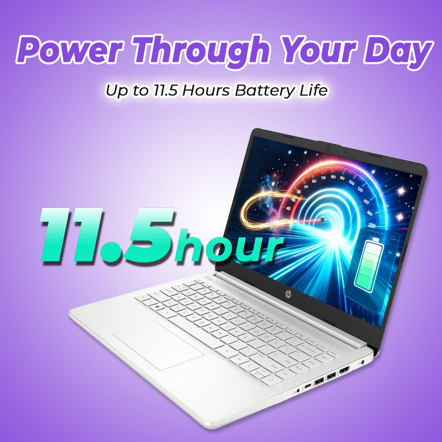 HP 14" Everyday Laptop • Copilot AI • Latest Intel 4-Core Processor • 4GB RAM • 64GB eMMC + 1TB Cloud Storage • 2026 Edition • Windows 11 • Microsoft 365 • Thin & Portable • Royal Blue