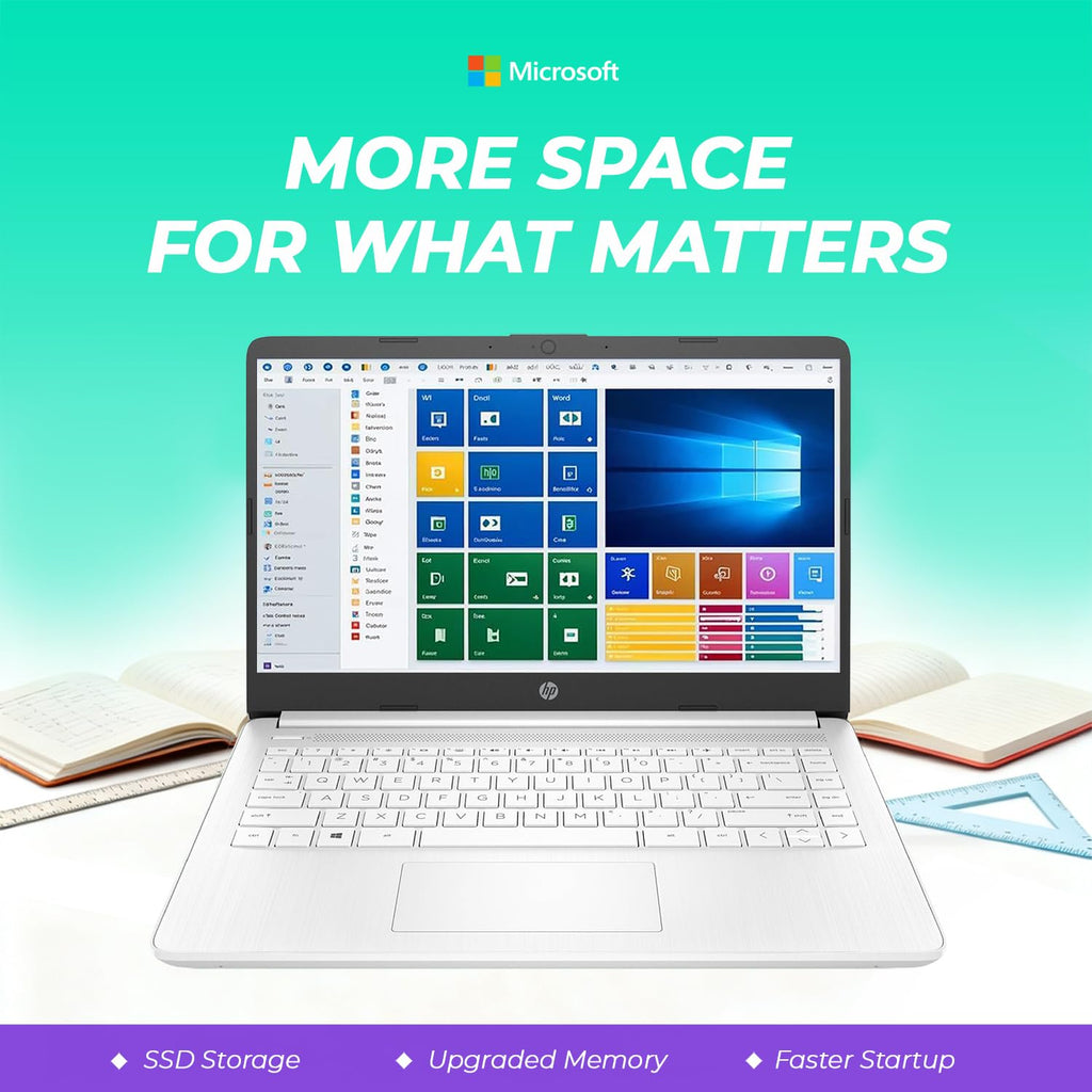 HP 14" Everyday Laptop • Copilot AI • Latest Intel 4-Core Processor • 4GB RAM • 64GB eMMC + 1TB Cloud Storage • 2026 Edition • Windows 11 • Microsoft 365 • Thin & Portable • Royal Blue