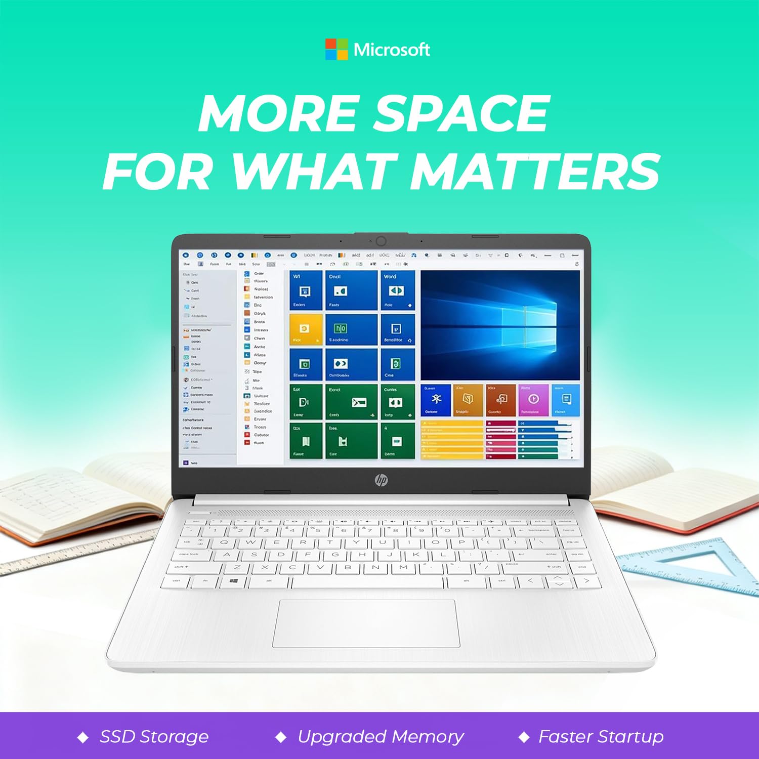 HP 14" Everyday Laptop • Copilot AI • Latest Intel 4-Core Processor • 4GB RAM • 64GB eMMC + 1TB Cloud Storage • 2026 Edition • Windows 11 • Microsoft 365 • Thin & Portable • Royal Blue
