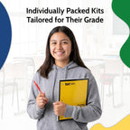 EPI Essentials Back to School Supplies for Kids 6th-12th Grade – 51 Items in Kit – Middle to High School Supply Packs – College-Ruled Bundle with Composition Notebooks – Suitable for Homeschooling