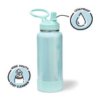 ThermoFlask Insulated Water Bottle with Straw Lid (24 oz, Purple Sunset) - Leakproof, Stainless Steel Water Bottle for Cold & Hot Drinks, Travel & Daily Hydration