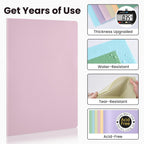 Sooez 6Pack Folders with Pockets, Pastels Colors, Heavy Duty Pocket Folder, Plastic Folders with Pockets, 2-Pocket Folder Bulk, Aesthetic File Folder, Back to School Office Filing Supplies