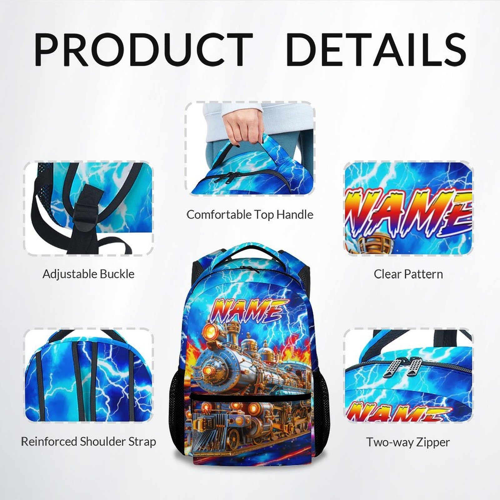 Dinosaur Backpack for Kids Personalized Boys Truck Bookbag with Name - 17 Inch Toddler School Bag with Padded Straps for Preschool Kindergarten Elementary