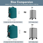 Taygeer Travel Laptop Backpack for Men Women, Airplane Approved Travel Backpack Suitcase with Water Bottle Pocket, Lightweight College 35l Luggage Bag 15.6inch Laptop Mochila Gifts for Business,Black